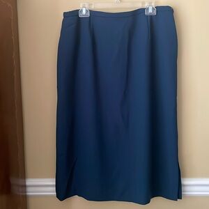 Karen Scott turquoise midi skirt